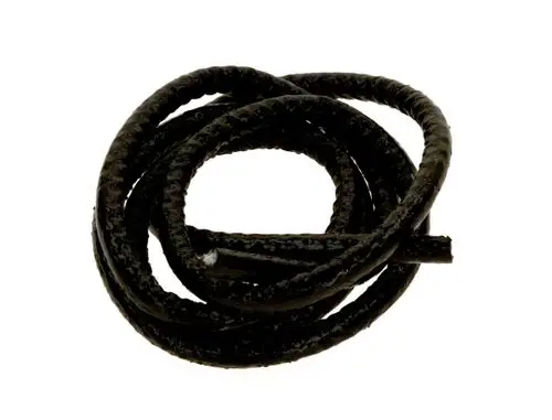 Schwarze, spiralförmig gewickelte Dichtschnur von Bosch, geeignet für Dichtungsanwendungen. Deutlich strukturierte Oberfläche.